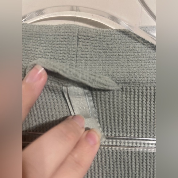 SKIMS Sage Green Brushed Micro Waffle Knit Robe - Picture 2 of 7